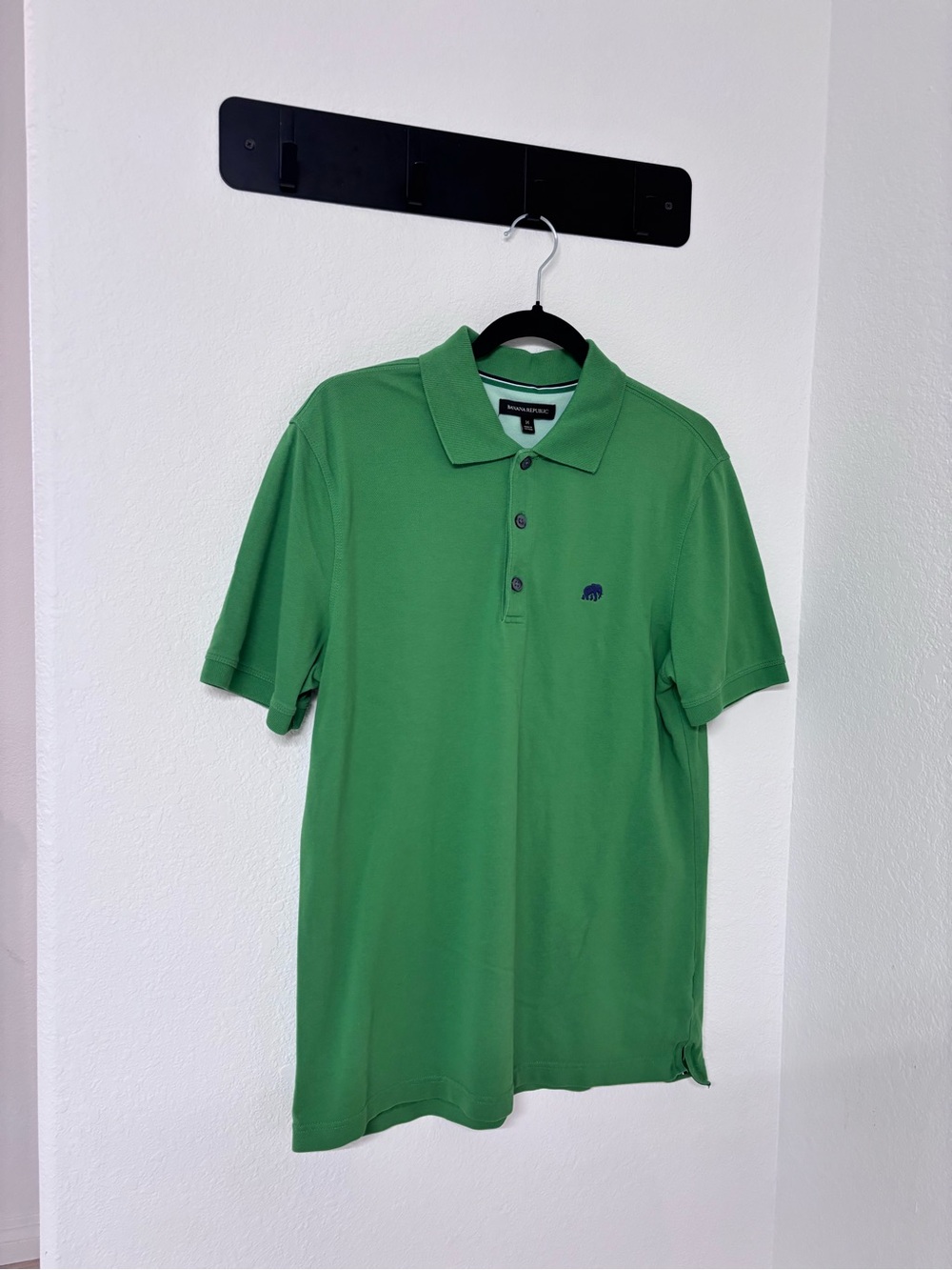 Banana Republic Green Polo Shirt with Navy Logo